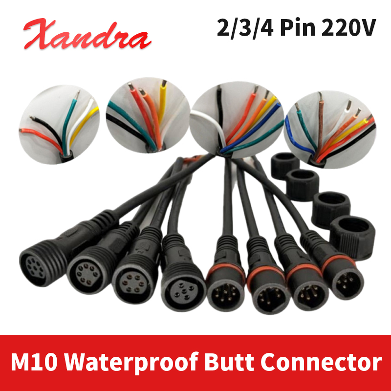Outdoor Power Strip Weatherproof - Водонепроницаемый разъем M10, 2-контактный, 3-контактный, 4-контактный,